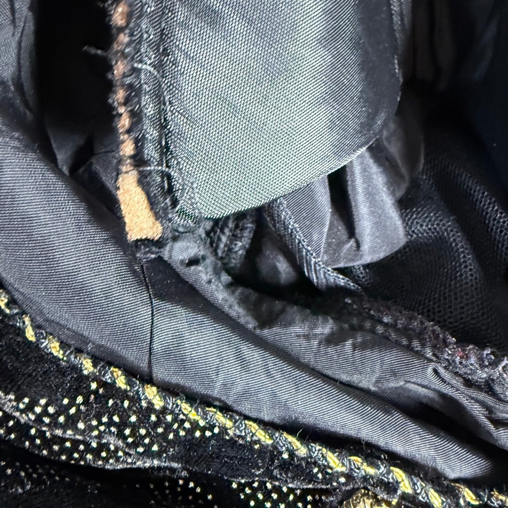 Vintage Cachet Bari Protas Black Velvet Bead Puff Sleeve Bolero Jacket 80s Sz S - Picture 5 of 6